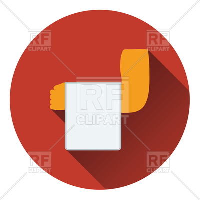 400x400 Flat Design Of Waiter Hand With Towel Icon Royalty Free Vector