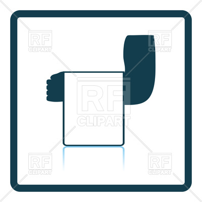 400x400 Waiter Hand With Towel Icon Royalty Free Vector Clip Art Image