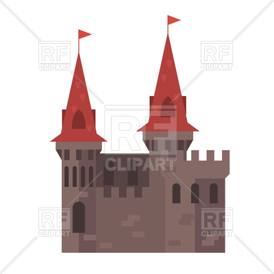 400x400 Medieval Castle With Towers Royalty Free Vector Clip Art Image