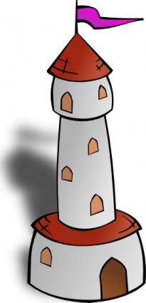205x425 Round Tower With Flag Clip Art Clipart Panda