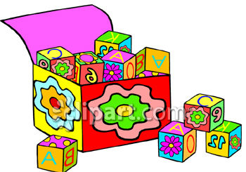 350x245 Royalty Free Clip Art Image Box Of Alphabet Blocks
