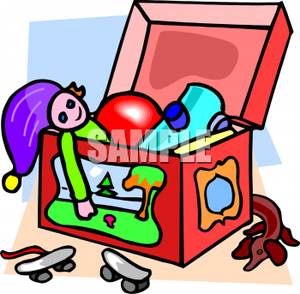 300x294 A Colorful Cartoon Of A Kids Toy Box Full Of Toys