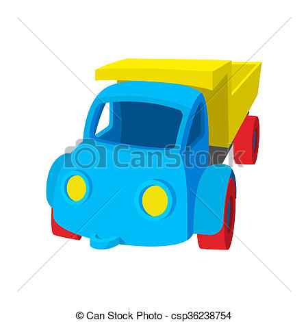450x470 Toy Truck Cartoon Icon On A White Background Stock Illustrations