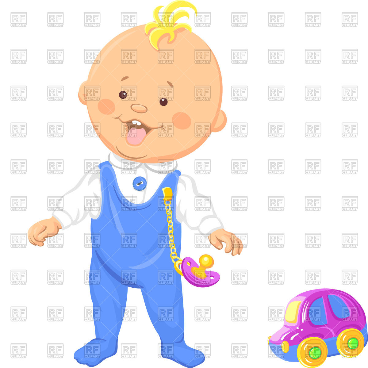1200x1200 Cute Baby Boy With Toy Car Royalty Free Vector Clip Art Image