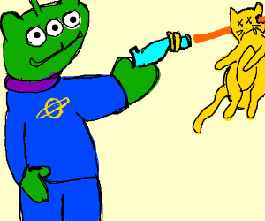 300x250 Toy Story Alien Killing Cats