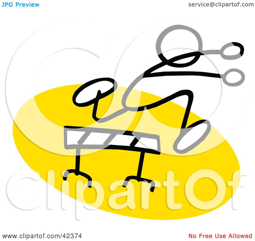 1080x1024 Clipart Illustration Of Stick Figure Runningnd Leaping Over