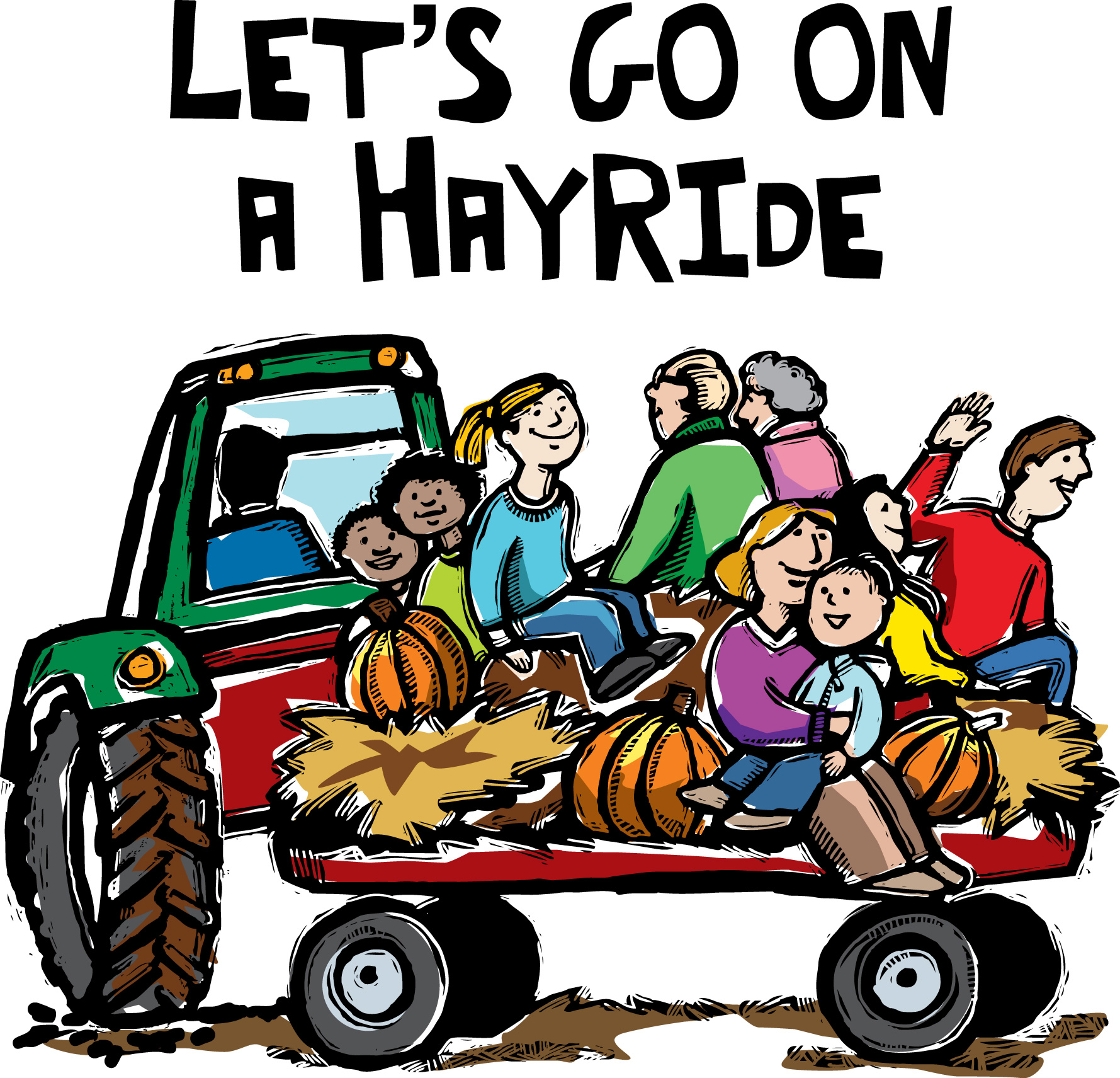 1779x1711 Collection Of Tractor Hayride Clipart High Quality, Free