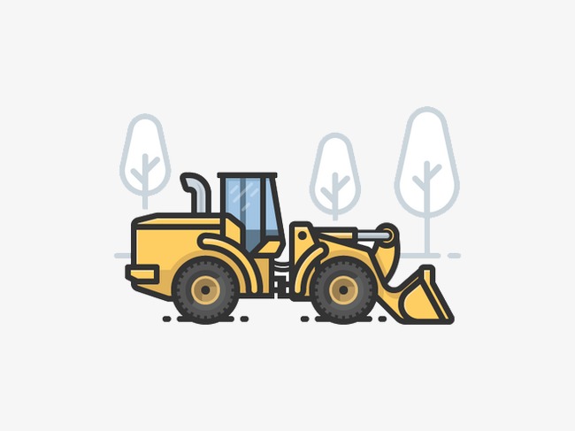 650x487 Cartoon Excavator, Excavator, Yellow, Trees Png Image And Clipart