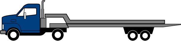 600x137 Flatbed Semi Trailer Clipart