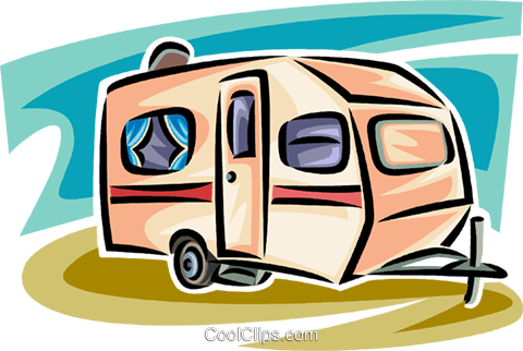 480x322 Camping Trailer Royalty Free Vector Clip Art Illustration