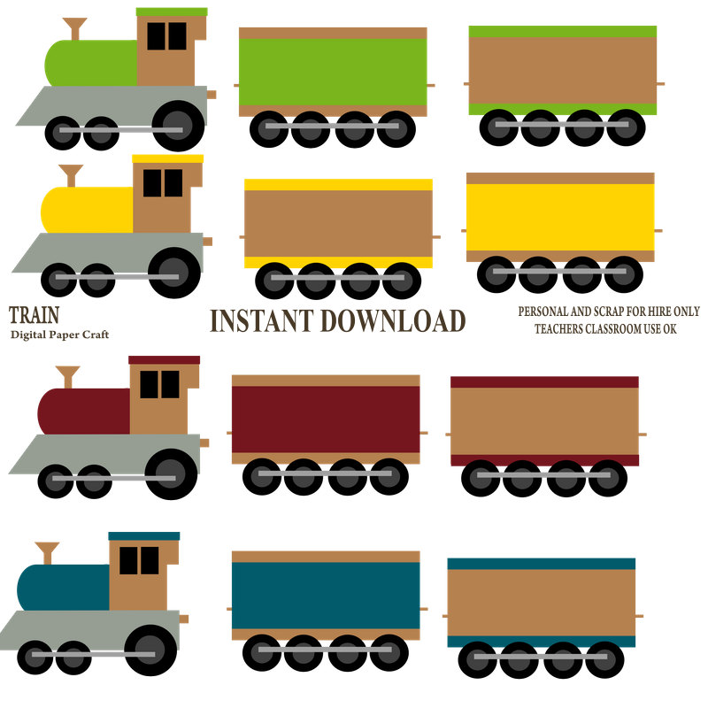 800x800 Train Clipart Transport Clipart Choo Choo Train Instant
