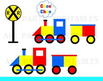 340x270 Train Clipart With Conductor Locomotive Caboose Cute Boy
