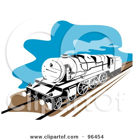 450x470 Royalty Free (Rf) Retro Train Clipart, Illustrations, Vector
