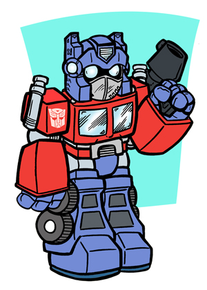 300x420 Mini Optimus Prime G1 Transformers By Artofjoshlyman