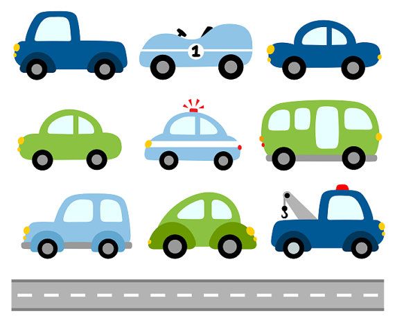 570x456 Cars Digital Clip Art, Transportation Clipart, Blue Green Vehicle