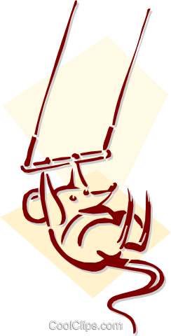 244x480 Circus Mouse Trapeze Concept Royalty Free Vector Clip Art