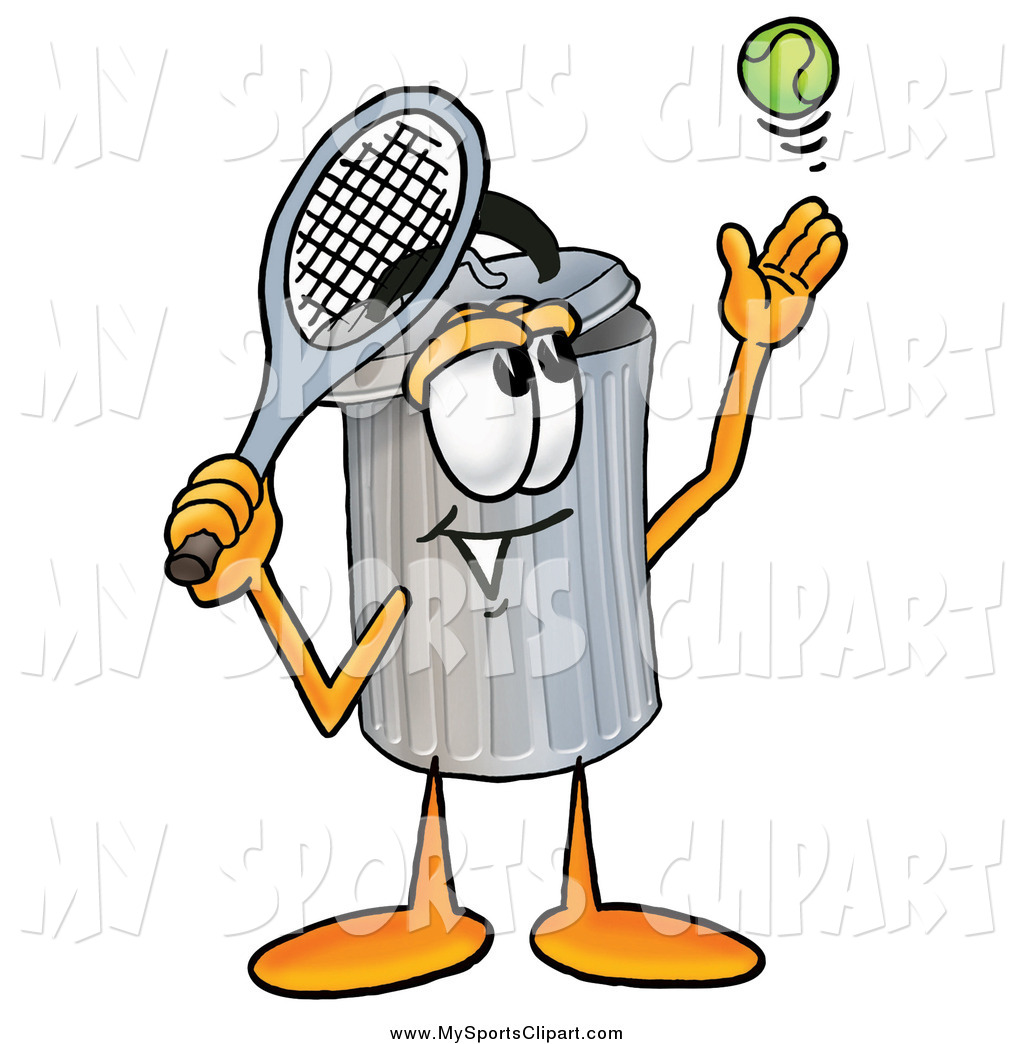 1024x1044 Sports Clip Art Of A Trash Can Mascot Cartoon Character Preparing