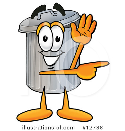 400x420 Trash Can Character Clipart