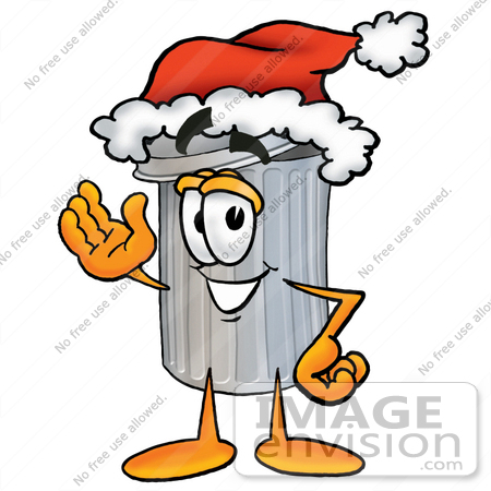 450x450 Cliprt Graphic Of Metal Trash Can Cartoon Character Wearing