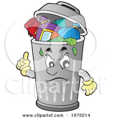 450x470 Clipart Grouchy Trash Can