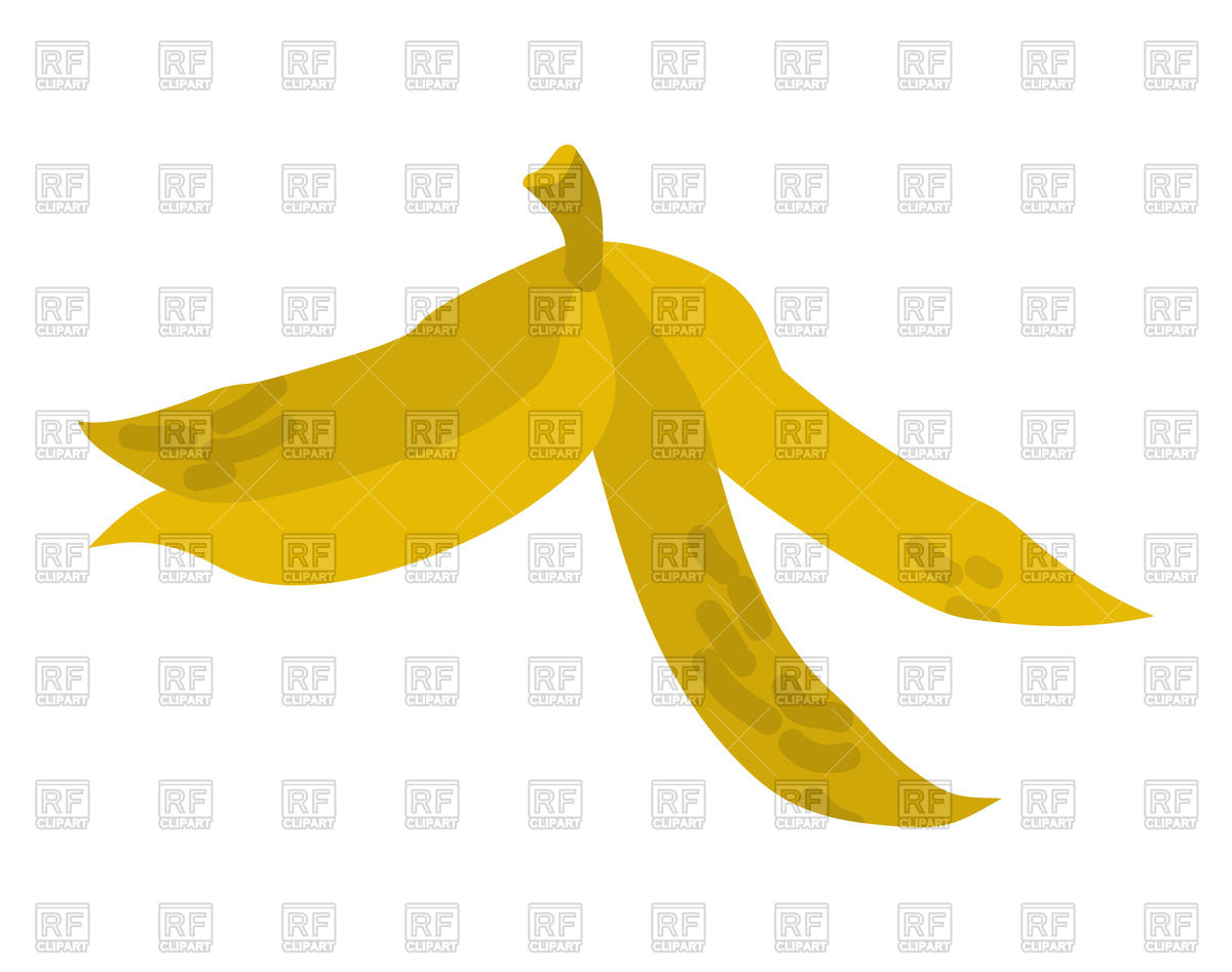 1200x947 Peel Banana Isolated Trash On White Royalty Free Vector Clip Art