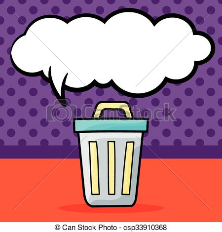 450x470 Trash Can Doodle Clip Art Vector