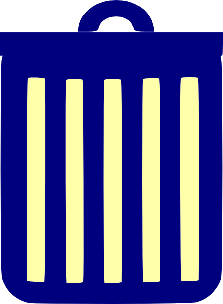 438x596 Blue Trash Can Clip Art
