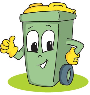 381x400 Awesome Garbage Can Clipart