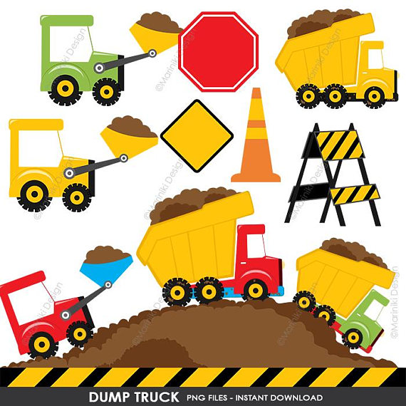 570x570 Dump Truck Clipart, Constructions Clip Art, Dump Truck Invitations