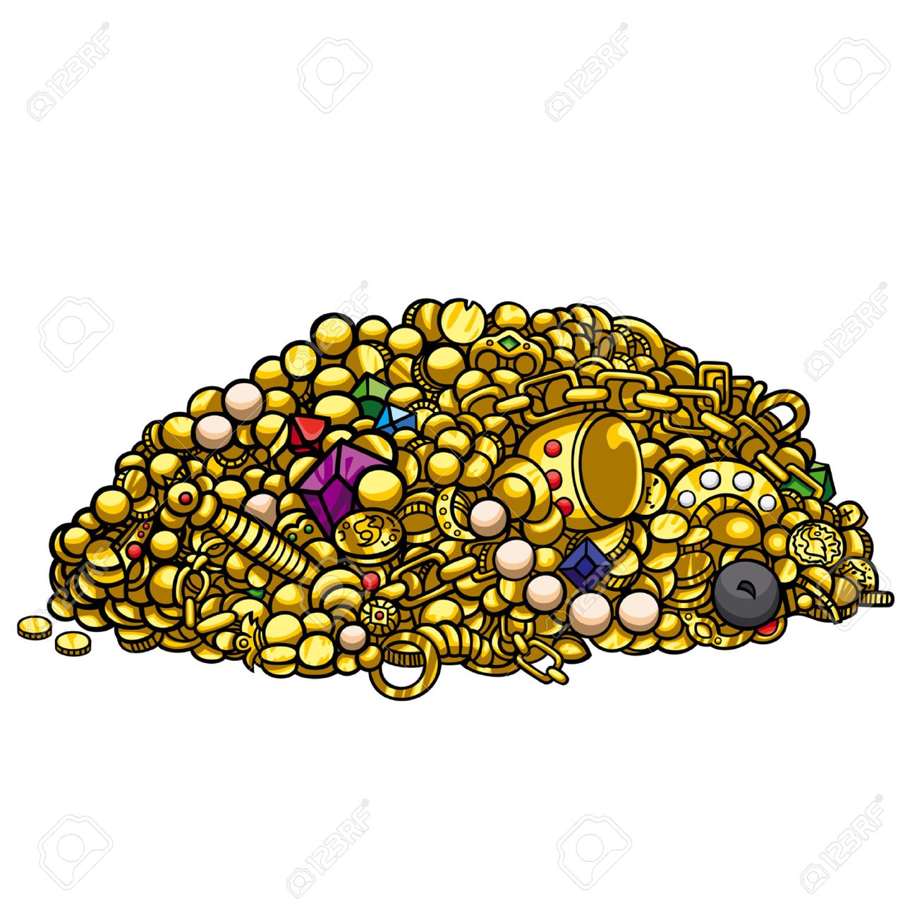 1300x1300 Chest Clipart Pile Treasure
