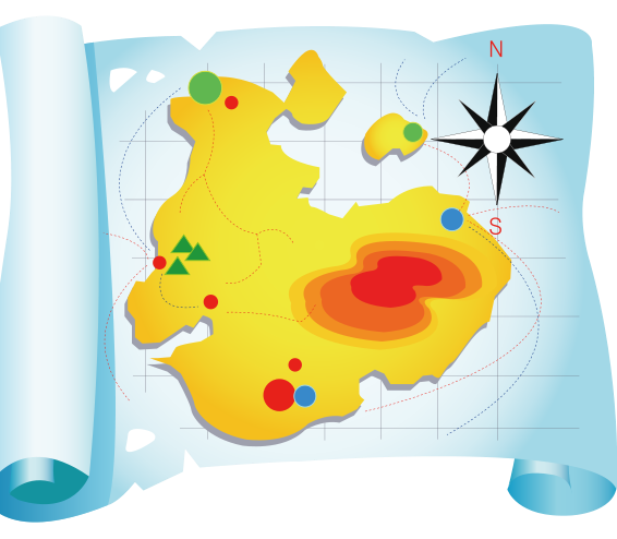 566x494 Treasure Map Icons