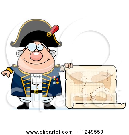 450x470 Clipart Of A Black White Treasure Map With Islands, Boats