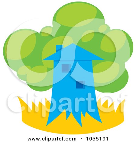 450x470 Royalty Free Vector Clip Art Illustration Of A Tree House