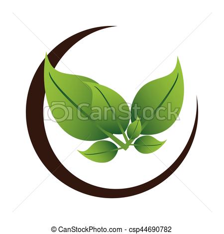 450x470 Half Border With Leaves Tree Plant Vector Illustration Vector