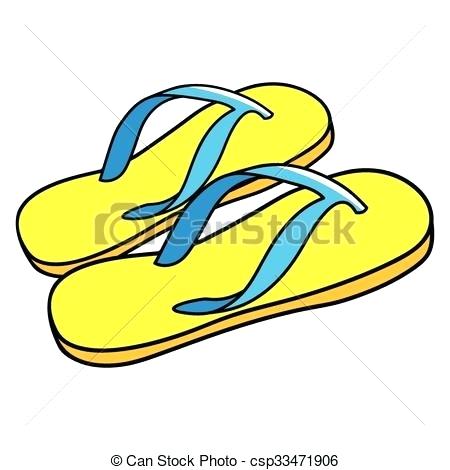 450x470 Cartoon Flip Flops Clip Art Vector Color Cartoon Slippers Color