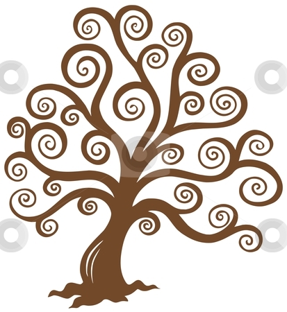 413x450 Brown Tree Without Leaves Clip Art Clipart