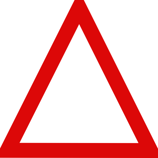 600x600 Red Triangle Clipart