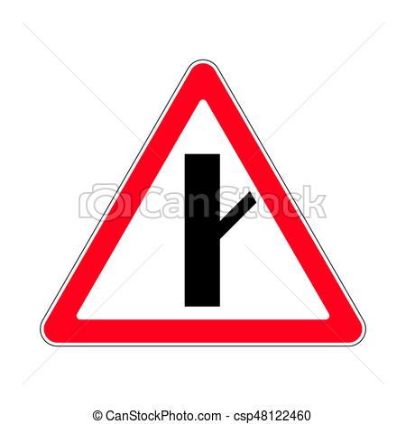 450x470 Traffic Road Sign. Illustration Of Triangle Warning Sign . Clip