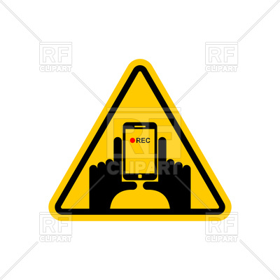 400x400 Attention Vertical Video Triangle Yellow Sign Royalty Free Vector