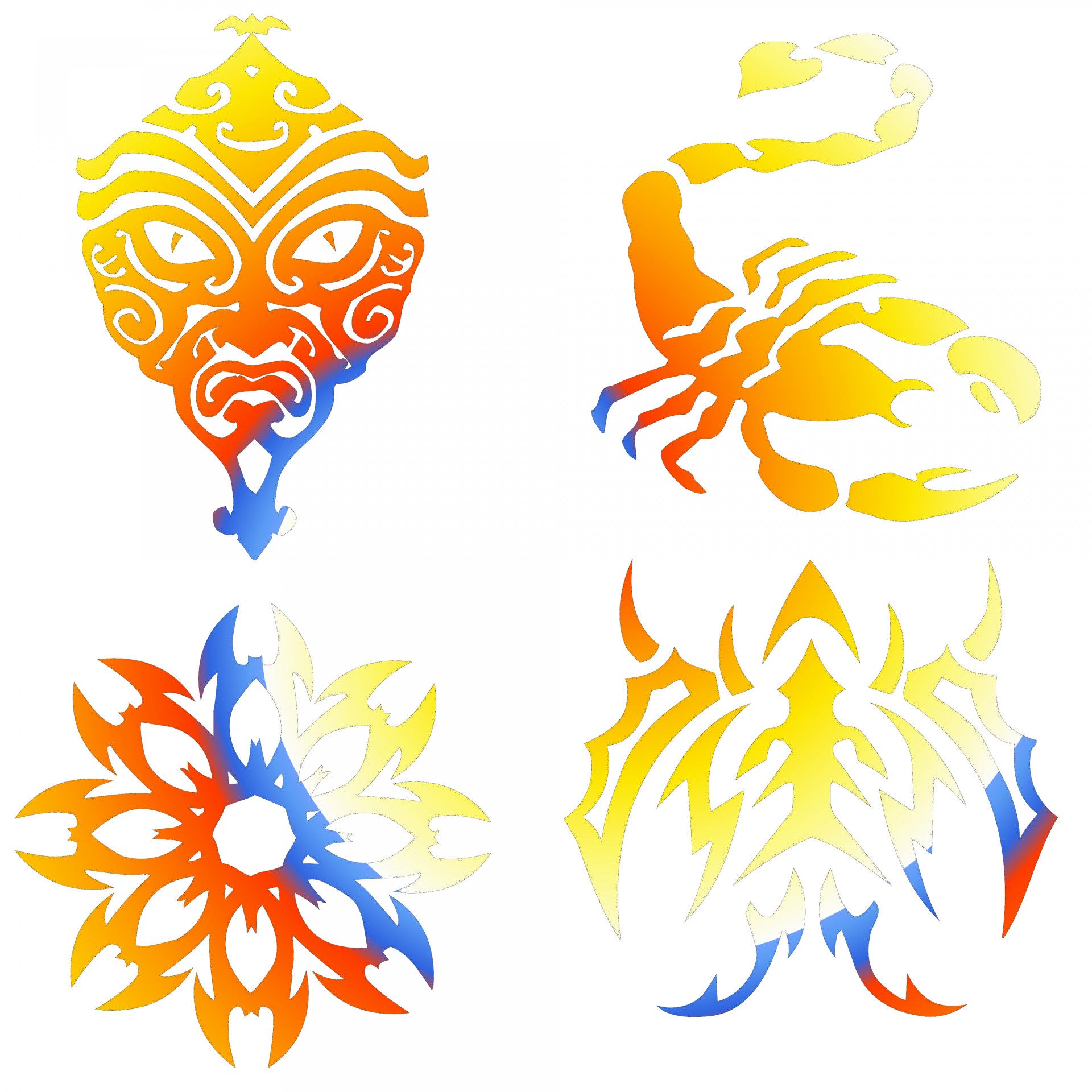 1920x1920 Tribal Love Heart Tattoos
