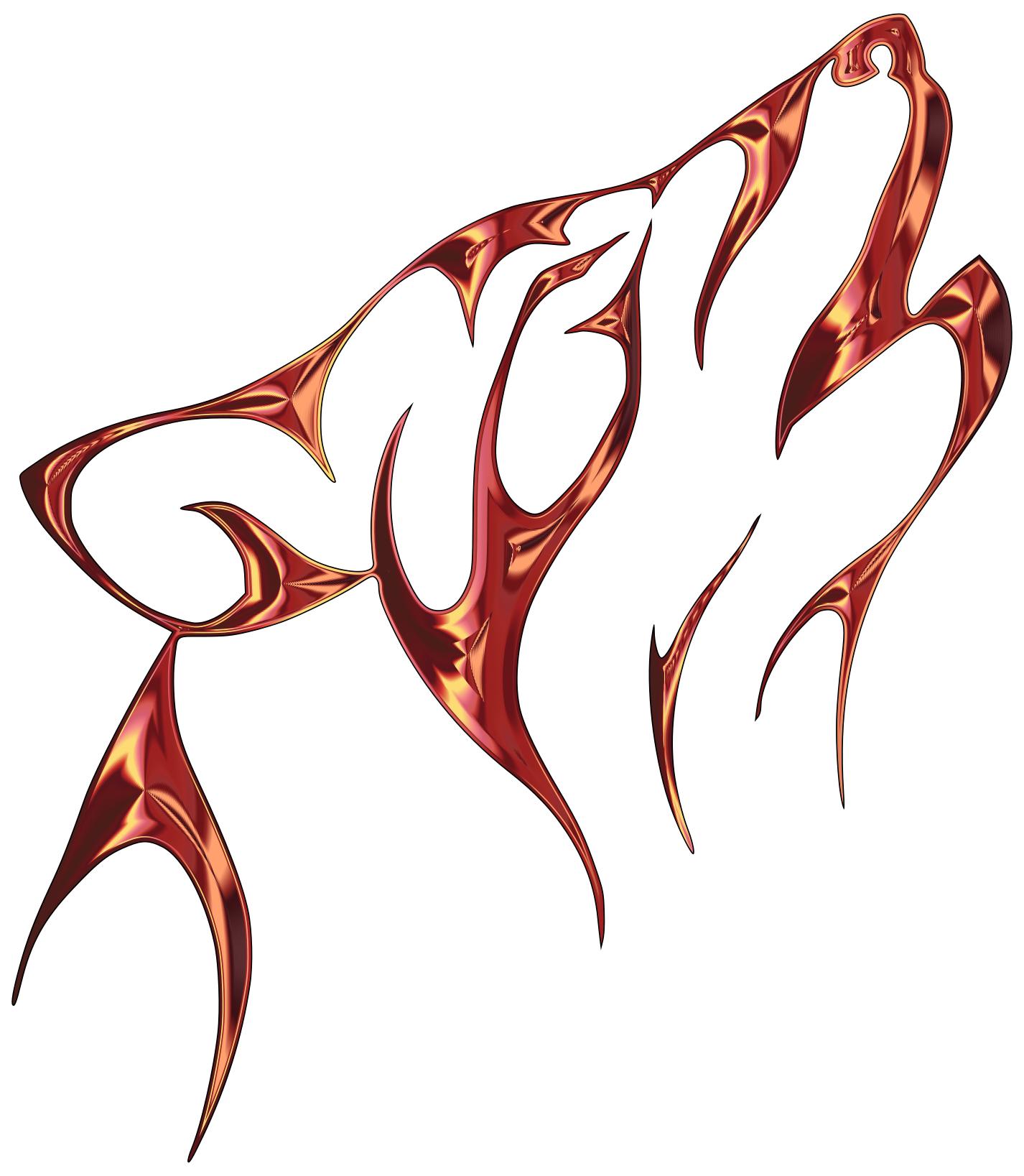 1426x1637 Polished Bronze Tribal Wolf No Background Clipart