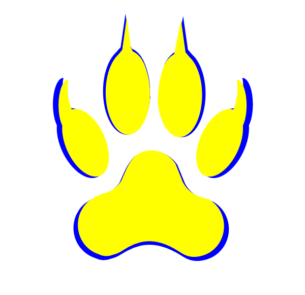 600x580 Wolf Paw Print Clipart