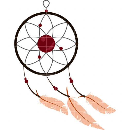 504x504 Wolf Dream Catcher Clipart