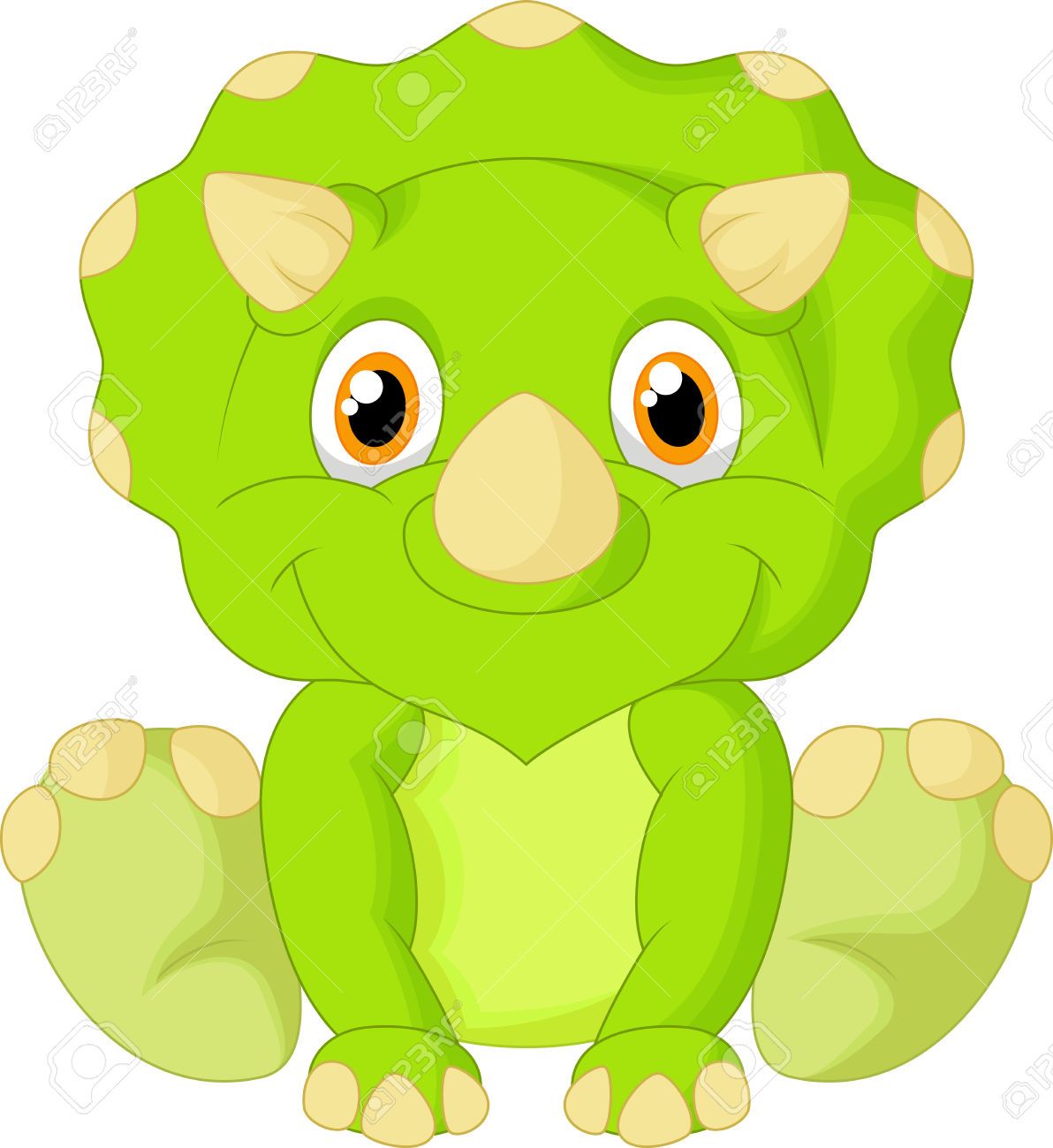 1192x1300 Cute Triceratops Cartoon Royalty Free Cliparts, Vectors, And Stock