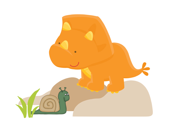 570x441 Dinosaur Triceratops Wall Art Mural Decal Baby Boy Nursery Decor