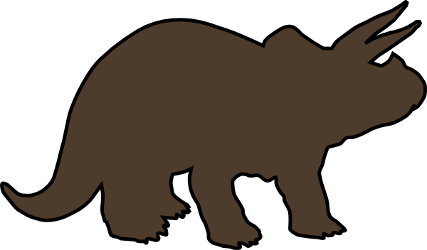 600x352 Brown Triceratops Clip Art