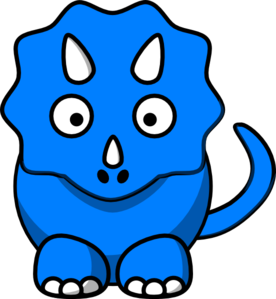 276x299 Blue Triceratops Clipart