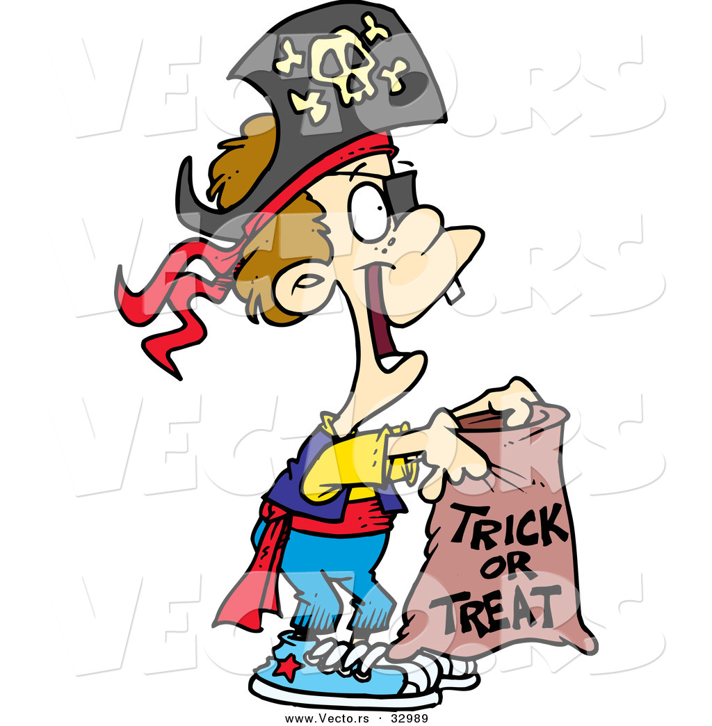 1024x1044 Vector Of A Trick Or Treating Cartoon Pirate Boy On Halloween By