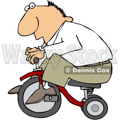 400x400 Royalty Free (Rf) Clipart Illustration Of Caucasian Man Riding