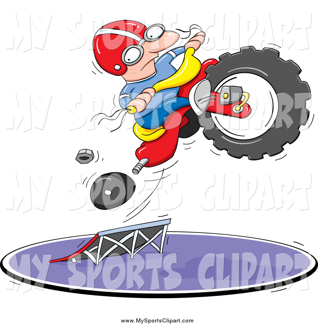 1024x1044 Sports Clip Art Of A White Man Leaping His Tricycle As It Falls